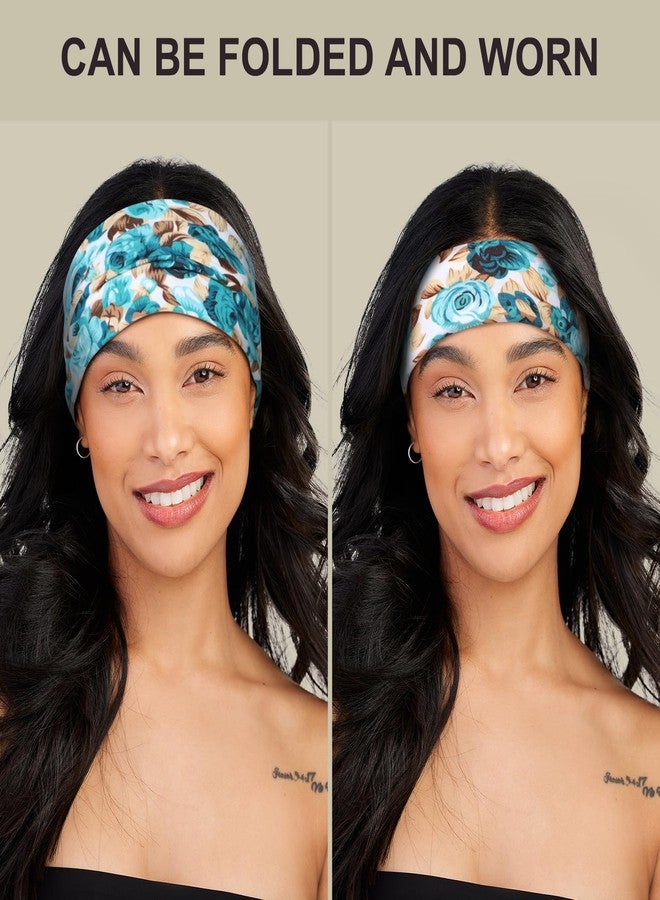 DiyJibb أطواق شعر نسائية من ديي جيب، أطواق شعر عريضة، أطواق شعر رياضية، طقم أطواق شعر قماشية نسائية، أطواق شعر نسائية - عبوة من 7 قطع - Image 3